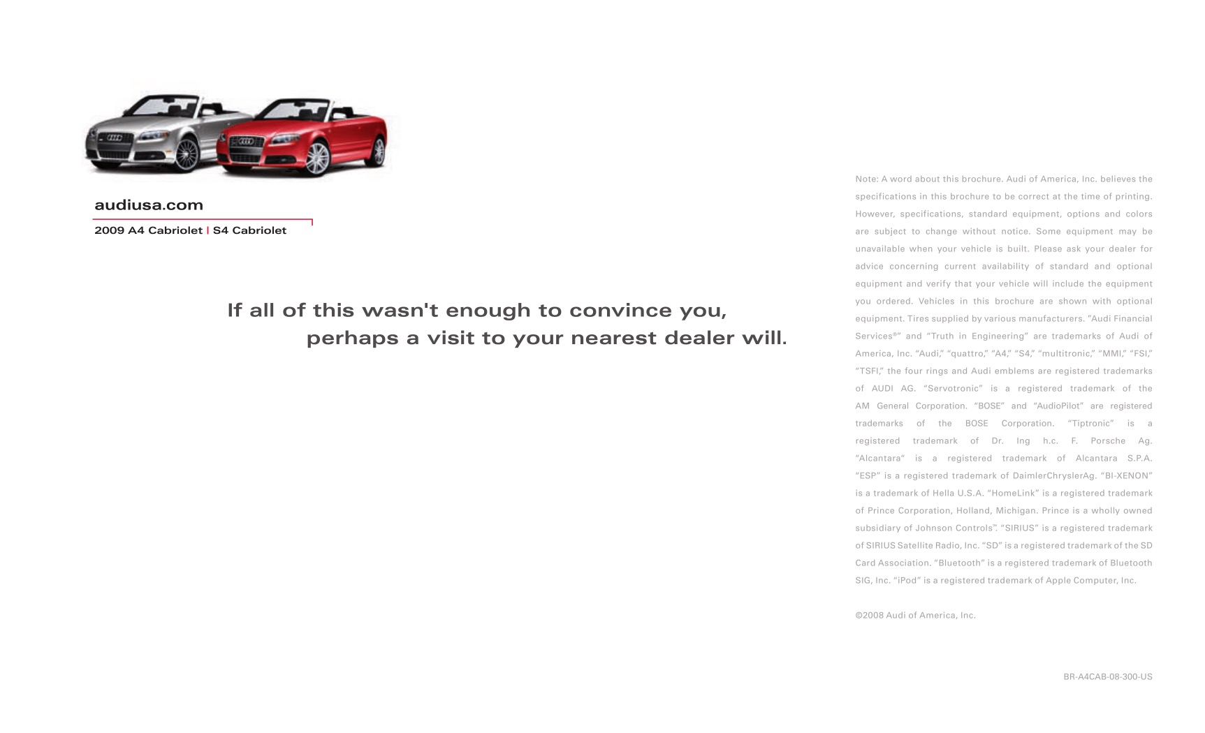 2009 Audi A4 Convertible Brochure Page 10